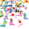 22Pcs 11 Colors Painted Glass Beads Enamel Beads BLOW-TA0001-09-3