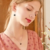 10Pcs Natural & Synthetic Mixed Gemstone Pumpkin Charms with Golden Tone Brass Bails G-YW0002-45-5