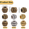 180Pcs 3 Styles Tibetan Alloy Beads TIBE-PA0001-01-2