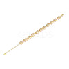 Brass Micro Pave Clear Cubic Zirconia Rectangle Link Chain Bracelets for Women ZIRC-T016-07G-3