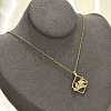 Brass Clear Cubic Zirconia Pendant Necklaces for Women NJEW-R018-02G-02-3