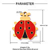 304 Stainless Steel Enamel Pendants STAS-OY019-53G-2