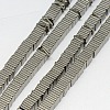 Electroplate Non-magnetic Synthetic Hematite Heishi Beads Strands G-J171A-4x4mm-02-1