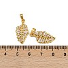 Rack Plating Brass Clear Cubic Zirconia Pendants KK-L236-04D-G-3