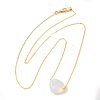 Opalite Heart Pendant Necklace with Golden Alloy Cable Chains NJEW-G116-01E-2