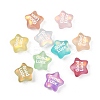 UV Platig Transparent Resin Enamel Beads RESI-L047-20-1