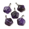 Natural Amethyst Carved Pendants G-I319-02P-A07-1