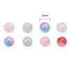 96Pcs 8 Colors Transparent Spray Painted Frosted Glass Beads GLAA-CJ0001-40-2