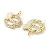 Brass Micro Pave Clear Cubic Zirconia Pendants KK-L213-028G-2