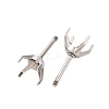 304 Stainless Steel Stud Earring Findings STAS-B091-02A-06P-2