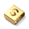 Ion Plating(IP) 304 Stainless Steel Square Slide Charms STAS-L132-10S-G-2