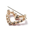 Heart Alloy Rhinestone Brooch Pins JEWB-Z034-07G-3