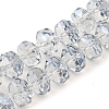 Transparent Electroplate Glass Beads Strands X-EGLA-P062-01A-PL01-1