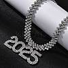 Brass Full Crystal Rhinestone 2025 Pendant Necklaces for Women LS-NJEW-Q005-01P-4