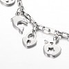 Stainless Steel Charm Bracelets BJEW-JB01927-2