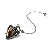 Natural Tiger Eye Triangle Dowsing Pendulum Pendants G-G022-01AS-04-2