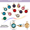 16Pcs 8 Colors Ion Plating(IP) 304 Stainless Steel with K9 Glass STAS-DC0008-45-2