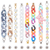 Opaque Acrylic Curb Chain for DIY Keychains HJEW-CA0001-07-1