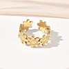 Adjustable 304 Stainless Steel Cuff Open Rings for Women LS-RJEW-Z122-03G-04-2