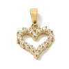 Ion Plating(IP) 304 Stainless Steel Micro Pave Cubic Zirconia Pendants STAS-Z107-04G-07-1