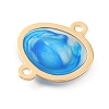 Transparent Evil Eye Resin Connector Charms RESI-WH0021-47D-2
