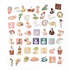 50Pcs 50 Styles PVC Plastic Cartoon Stickers Sets STIC-P004-35-1