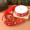 1 Roll Christmas Printed Polyester Grosgrain Ribbons OCOR-YW0001-05C-5