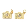 Brass Pave Cubic Zirconia Pendants KK-Z120-58A-G-1