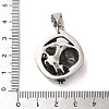 316L Stainless Steel Tibetan Style Rhinestone Pendants LS-STAS-D096-01C-AS-3