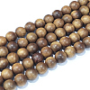 Natural Sandalwood Beads Strands X-WOOD-F008-02-C-8