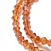 Transparent Electroplate Glass Bead Strands EGLA-YW0001-50B-2