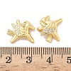Brass Micro Pave Cubic Zirconia Charms KK-B166-07G-3