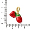 Brass Enamel European Dangle Charms KK-C119-03G-4