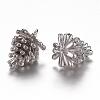 Long-Lasting Plated Brass Charms KK-P060-01P-NR-1