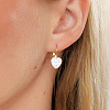 Elegant Heart 201 Stainless Steel Hoop Earrings GM6830-1