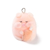 Flocking Resin Cute Pendants RESI-A040-02B-1