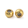 Rack Plating Round Brass Beads KK-Z070-25G-2