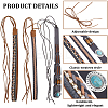 3Pcs 3 Styles Crystal Rhinestone Southwestern Cowboy Hat Belt DIY-CP0009-17B-5