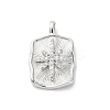 Brass Micro Pave Cubic Zirconia Pendants KK-D360-17P-1