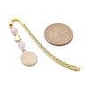 Natural Rose Quartz Bookmarks AJEW-JK00271-03-2
