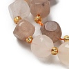 Natural Golden Silk Jade Beads Strands G-K387-A07-02-3