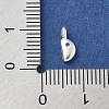 925 Sterling Silver Cubic Zirconia Moon Charms STER-R002-02S-03-3