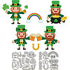 Saint Patrick's Day Carbon Steel Cutting Dies Stencils DIY-WH0309-1613-1