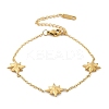 304 Stainless Steel Star Link Bracelets BJEW-Q051-05G-2