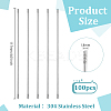 100Pcs 304 Stainless Steel Special Extended Rods for Ballpoint Pens FIND-FG0005-14A-2