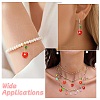 6Pcs 2 Colors Cherry Brass Enamel Pendants KK-CJ0003-18-7