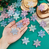30Pcs 5 Colors AB Color Transparent Acrylic Chandelier Component Links TACR-HS0001-05-5