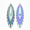 Ion Plating(IP) 304 Stainless Steel Filigree Big Pendants X-STAS-S108-75-2