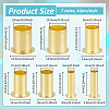 70Pcs 7 Styles Brass Column Compression Sleeves Ferrule KK-BC0015-15-2