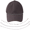 6Pcs 3 Styles 304 Stainless Steel Chain Baseball Cap Chain AJEW-SC0003-56-1